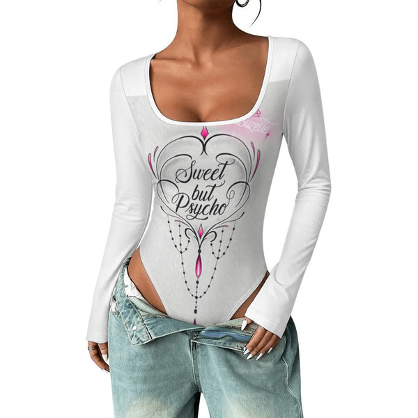 Women's Long Sleeve Square Neck Bodysuit