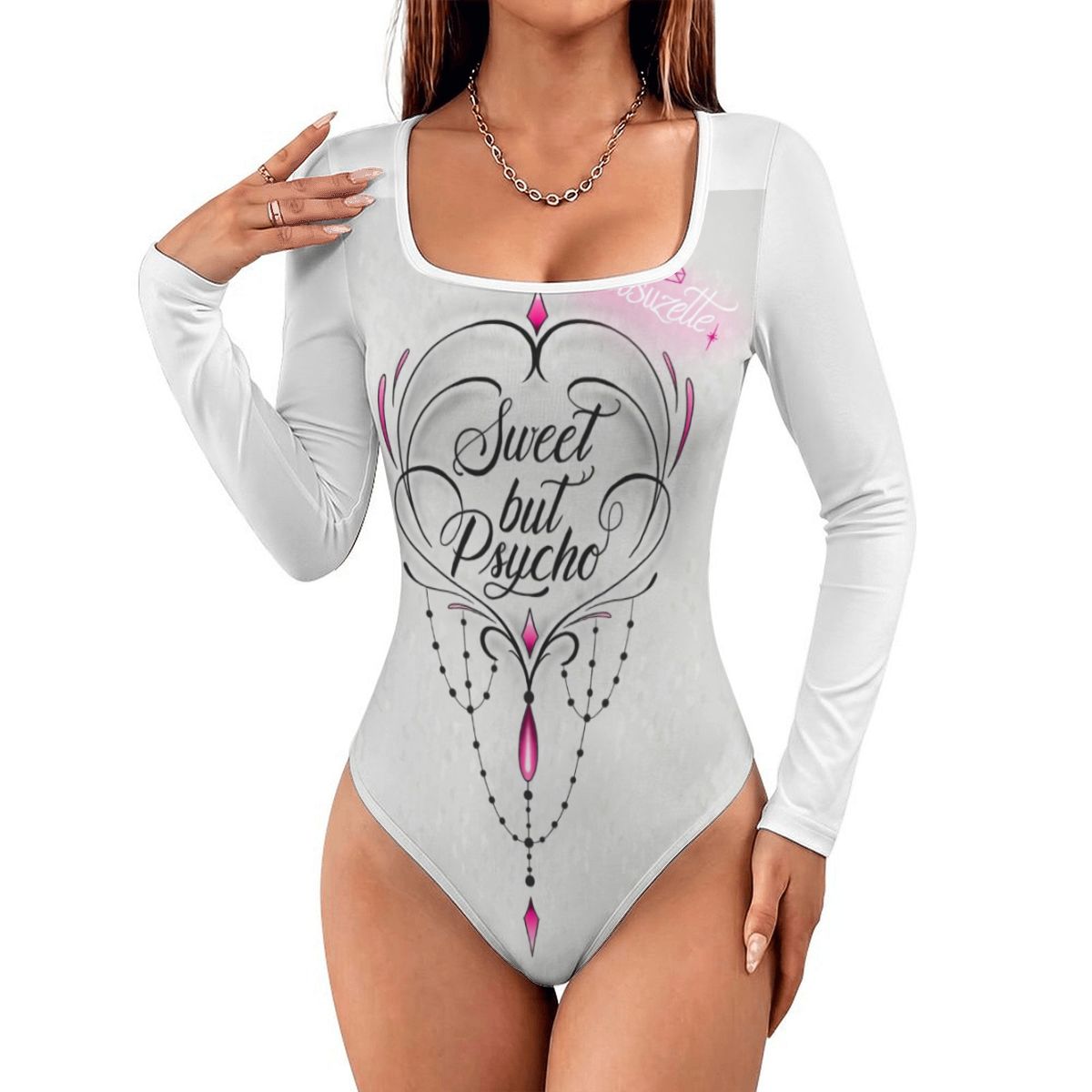 Women's Long Sleeve Square Neck Bodysuit