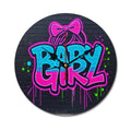 Wooden baby girl clock