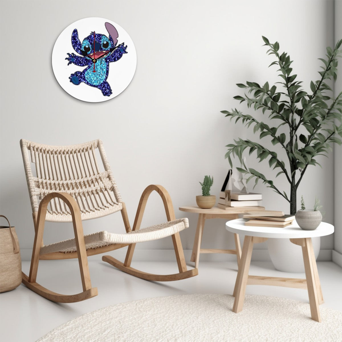 Wooden stitch clock